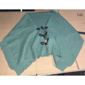 Evergreen Woman's Knit Stitch Acrylic Sweater Shawl Cardigan,‎ OSFM Winter Wrap